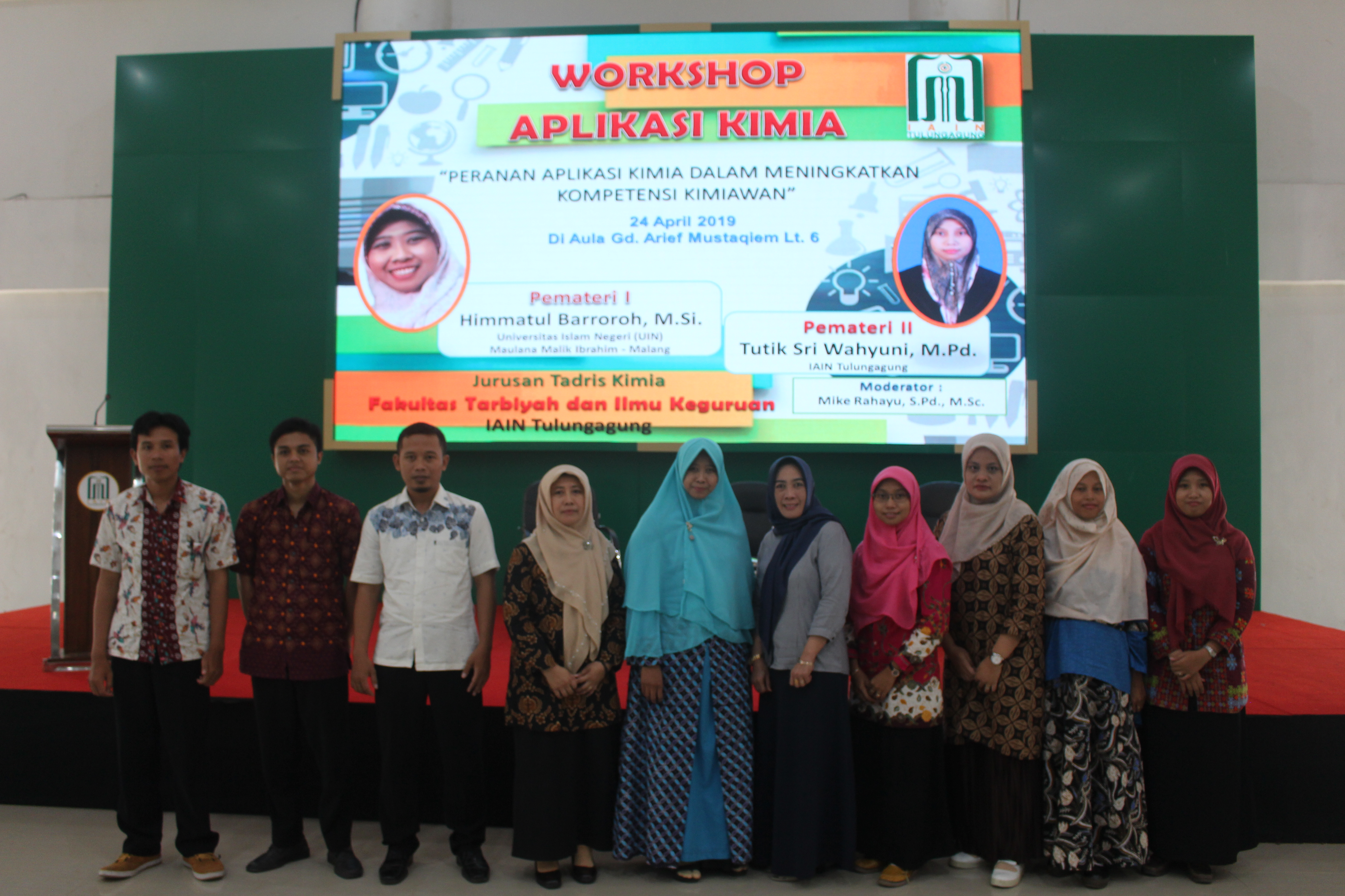WORKSHOP APLIKASI KIMIA “PERANAN APLIKASI KIMIA DALAM MENINGKATKAN KOMPETENSI KIMIAWAN”