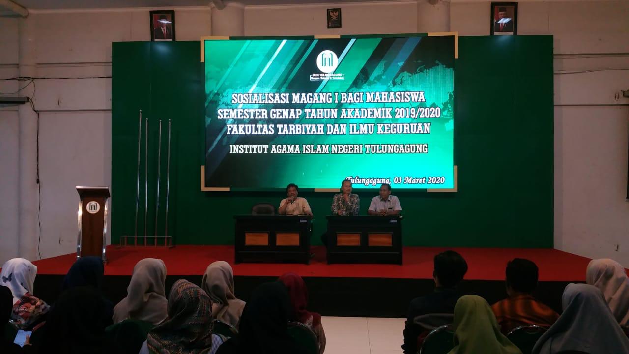 SOSIALISASI  MAGANG I BAGI MAHASISWA FAKULTAS TARBIYAH DAN ILMU KEGURUAN IAIN TULUNGAGUNG TAHUN 2020