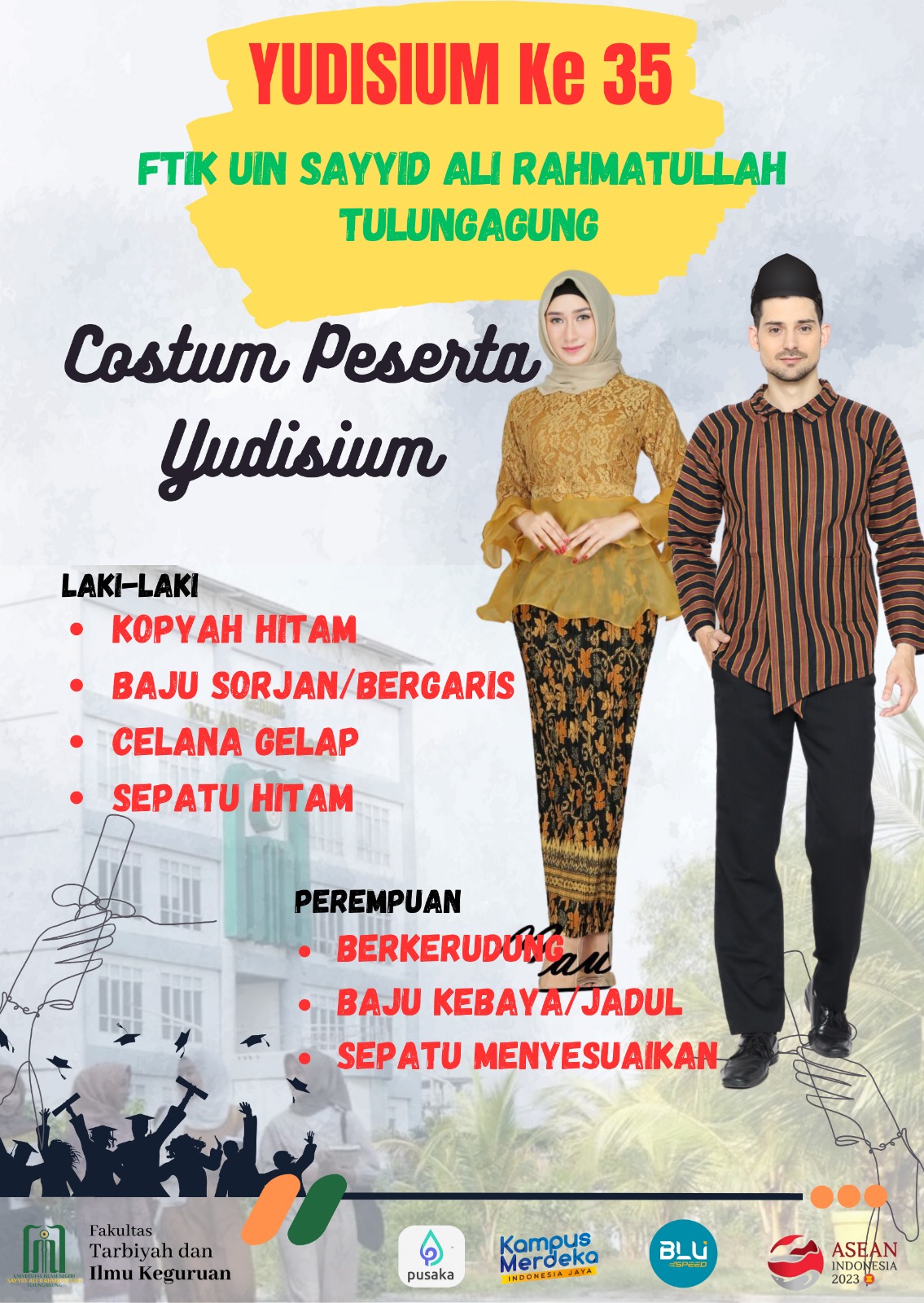 Yudisium ke 35 FTIK UIN Sayyid Ali Rahmatullah Tahun 2023